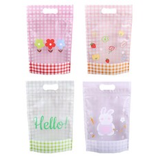 윰스 선물포장 손잡이 지퍼백 50p 세트, 플라워체크, 1세트 문구/오피스/데코/포장용품 반품 최저가 4,810원