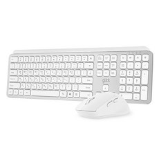 지클릭커 OFFICEPRO 인체공학 펜타 무선 키보드 + 무소음 마우스 세트, 실버 + 화이트, WMK20 가전디지털/키보드/마우스 반품 최저가 29,280원