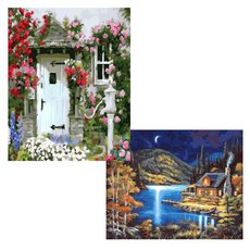 헬로페인팅 DIY 그림그리기 캔버스 도면 달빛호수가 2p 세트, 달빛호수가, 꽃핀우리집, 1개 문구/오피스/미술/화방용품 반품 최저가 4,110원