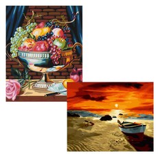 헬로페인팅 DIY 그림그리기 캔버스 도면 해질녘 2p 세트, 해질녘, 만찬, 1개 문구/오피스/미술/화방용품 반품 최저가 4,110원