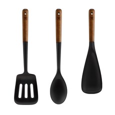 바겐슈타이거 플렉시벨 플래티넘 실리콘 블랙 3종, 뒤집개 + 볶음스푼 + 멀티스푼, 1개 주방용품/주방조리도구 반품 최저가 17,050원