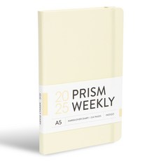 인디고 2025 프리즘 A5 위클리 날짜형 25절 주간 다이어리, 바닐라, 1개 문구/오피스/다이어리/플래너 반품 최저가 6,340원