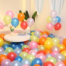 피앤비유니티 펄 라운드 풍선 30cm 100p, 01 무지개톤, 1개 문구/오피스/파티/이벤트 반품 최저가 5,380원