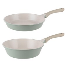 오슬로 인덕션 세라믹 마린 후라이팬 세트 2개, 그린, 후라이팬 28cm + 웍팬 28cm, 1세트 주방용품/냄비/프라이팬 반품 최저가 44,440원