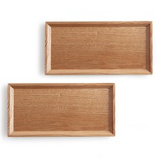 니코트 우드 네츄럴 직사각 트레이, 2개 주방용품/쟁반/베드트레이 반품 최저가 13,390원
