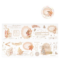 올리브파티 플로랄레이스 시리즈 감성 빈티지 다꾸 디자인 마테 롤스티커, 오렌지, 1개 문구/오피스/데코/포장용품 반품 최저가 5,860원