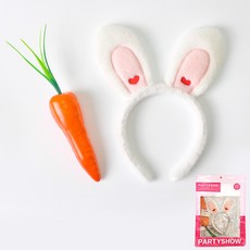 파티쇼 러블리 토끼 머리띠 당근세트, 화이트, 1세트 완구/취미/역할놀이 반품 최저가 3,510원