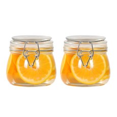 헬로키친 다용도 밀폐 유리병, 500ml, 2개 주방용품/밀폐저장/도시락 반품 최저가 6,640원