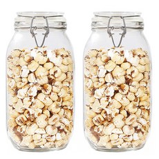 헬로키친 다용도 밀폐 유리병, 2L, 2개 주방용품/밀폐저장/도시락 반품 최저가 13,380원