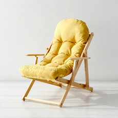 마켓비 스누그 접이식안락의자 고무나무, 내추럴 + 옐로우, 1개 undefined/undefined 반품 최저가 76,960원