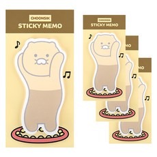 아이콘스 춘식이 형태 점착 메모지, 롱, 4개 문구/오피스/학용품/수업준비 반품 최저가 6,000원