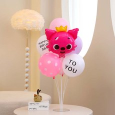 피앤비유니티 스탠드 생일장식 세트, 08 핑크퐁 생일축하스탠드 핑크, 1세트 출산/유아동/출산준비물/선물 반품 최저가 4,300원