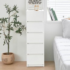 코멧 국내생산 모던 슬림서랍장, 화이트, 5단 홈인테리어/드레스룸 반품 최저가 20,870원