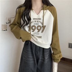 아이엠몽 여성용 루이비 여리핏 크롭 브이컷 후드 맨투맨 패션의류/잡화/여성패션 반품 최저가 9,540원