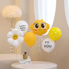 피앤비유니티 06 금비 스마일 생일축하 프리핏 스탠드 세트, 옐로우, 1세트 문구/오피스/파티/이벤트 반품 최저가 5,030원