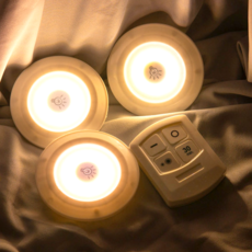 LED 붙이는 무선 무드등 3p + 리모컨 세트, 웜화이트 홈인테리어/조명/스탠드 반품 최저가 6,960원