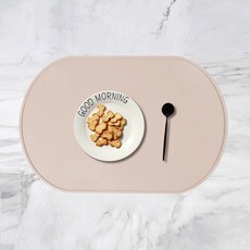 헬로젬 북유럽 타원형 실리콘 테이블 매트, 피치, 39 x 26.5 cm, 1개 undefined/undefined 반품 최저가 5,720원