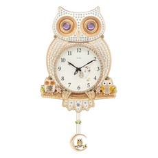 라비타홈 아르떼 무소음 부엉이 벽시계, 골드 홈인테리어/싱글하우스 반품 최저가 46,450원