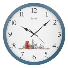 라비타 하모니 무소음 벽시계 대형 40cm, 블루 홈인테리어/싱글하우스 반품 최저가 12,720원