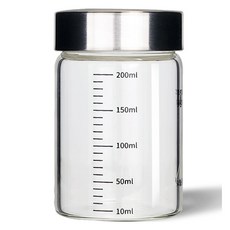 미르 내열유리 눈금유리병, 200ml, 1개 주방용품/밀폐저장/도시락 반품 최저가 4,600원