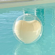 마이리틀데이지 러비볼 하트 비치볼, 40cm, 투명 + 아이보리, 1개 완구_취미/물놀이/계절완구 반품 최저가 8,830원