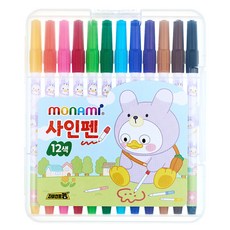 모나미 펭수 사인펜 12색 세트, 혼합색상, 1세트 완구_취미/STEAM완구 반품 최저가 2,210원