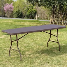 하비티 아웃도어 브로몰딩 야외폴딩 접이식 대형 테이블 1800, 브라운 홈인테리어/원예/가드닝 반품 최저가 42,480원