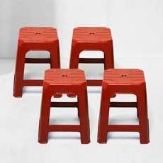 KSY 플라스틱 간이 사각 야외의자, 레드, 4개 홈인테리어/야외가구/소품 반품 최저가 36,610원