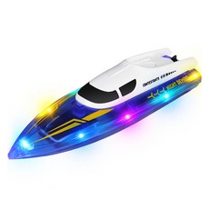 LED 라이트 고속 RC보트, 블루화이트, 1개 완구/취미/로봇/작동완구 반품 최저가 20,160원