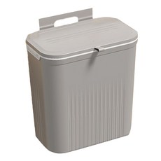 라인스미스 걸이형 심플한 주방 뚜껑 달린 쓰레기통 9.8L, 그레이, 1개 주방용품/음식물쓰레기통 반품 최저가 6,610원