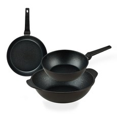 퀸센스 디너 후라이팬 세트 3개, 브라운, 후라이팬 24cm + 궁중팬 24cm + 파티웍 28cm, 1세트 주방용품/냄비/프라이팬 반품 최저가 31,610원