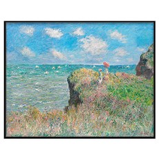 아트마트 클로드 모네 울트라 슬림 액자 6 Cliff Walk at Pourville 1882, 블랙 홈인테리어/싱글하우스 반품 최저가 32,560원