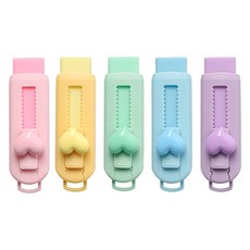 윰스 하트 마카롱 슬라이딩 지우개 5종 세트, 혼합색상, 1세트 문구/오피스/학용품/수업준비 반품 최저가 7,120원