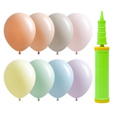 조이파티 조이벌룬 파스텔 풍선 30cm 100p + 손펌프 세트, 풍선(랜덤발송), 손펌프(라임그린), 1세트 문구/오피스/파티/이벤트 반품 최저가 9,520원