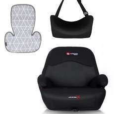에어보스 록키아이 주니어 부스터 카시트 + 헤드쿠션 + 쿨시트 세트, 시크 블랙 출산/유아동/카시트 반품 최저가 94,000원