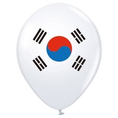 파티쇼 네오 태극기 인쇄 풍선 30cm, 혼합색상, 100개 문구/오피스/파티/이벤트 반품 최저가 22,500원