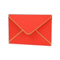 마켓감성 골드라인장식 카드 봉투, 오렌지레드, 50개 문구/오피스/카드/엽서/봉투 반품 최저가 9,400원