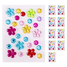 인아트 반짝이는 보석스티커, 꽃(랜덤발송), 10개 문구/오피스/데코/포장용품 반품 최저가 4,500원