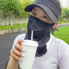 헬로버디 숨쉬기편한 자외선차단 마스크 오픈형 자전거 등산 테니스 풀커버 마스크, 블랙, 1개 스포츠/레저/골프 반품 최저가 9,880원