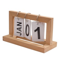 푸트로랩 탁상용 플립 캘린더, 우드, 1개 문구/오피스/다이어리/플래너 반품 최저가 8,550원