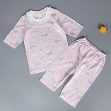 오가닉붐 여아용 구르미 썸머 칠부 내의 세트 출산/유아동/출산준비물/선물 반품 최저가 14,960원