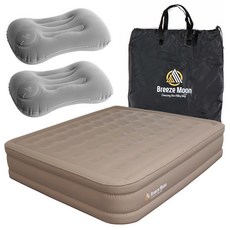 브리즈문 4세대 고고익선 펌프내장 자충 에어매트 킹 패브릭 PVC + 전용가방 + 베개 2p 세트, 탄 베이지 자동차용품/RV/아웃도어 반품 최저가 113,590원