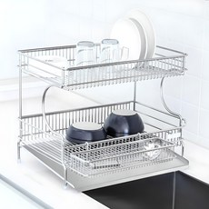 국내 제조 스텐304 로긴 올스텐 경사형 식기건조대 세로형, 2단, 1개 주방용품/주방수납/정리 반품 최저가 90,090원