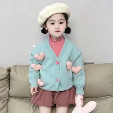 아르베 여아용 메모리 하트폼폼 가디건 출산/유아동/유아동패션 반품 최저가 26,200원
