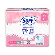 쏘피 한결 생리대 날개형, 중형, 16개입, 1개 생활용품/일반생리대 반품 최저가 2,670원