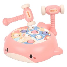 아기고래 두더지 잡기 망치놀이 게임, 분홍, 1개 출산/유아동/완구/교구 반품 최저가 7,770원