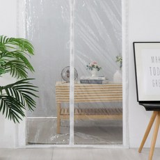 메종텍스타일 벨크로부착 자석문타입 방풍 방한 PEVA 투명가림막 화이트라인, 1개 홈인테리어/방풍비닐 반품 최저가 8,800원