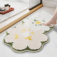 소니오 폭신폭신 논슬립 주방 욕실 발매트, 05 꽃그린화이트 홈인테리어/FW 침구샵 반품 최저가 4,770원