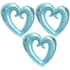 리빙다 초대형 하트 은박풍선, 블루, 3개 문구/오피스/파티/이벤트 반품 최저가 5,540원