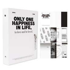 워너디스 러브이즈 다이어리 바인더 A5 6공 세트, 02 화이트 타이포, 1세트 문구/오피스/다이어리/플래너 반품 최저가 8,680원
